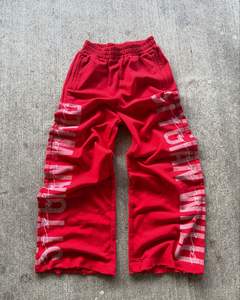 Pantalones de algodón 2025 para hombre de la temporada de verano 100%, pantalones ligeros de pierna ancha con lado acampanado, estampado multicolor, venta al por mayor - Product Image 3