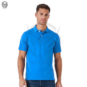 Camisas Personalizadas OEM para Hombre, Diseño de Bordado de Primera Calidad, Patrón Sólido, Tela de Punto 100% PK, Manga Corta Formal - Product Image 6