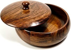 Boîte à chapati en bois pour les fêtes, forme ronde, 100% bonne qualité, fabriquée à la main, meilleur produit, boîte à chapati en bois, meilleur prix - Product Image 3