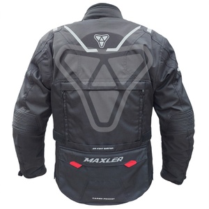 Veste en textile imperméable noire pour moto tout-terrain, longue durée de port, résistante, en Cordura - Product Image 2