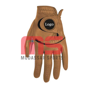 Guantes de Golf de Cuero Genuino Suave al Tacto, Tejido Transpirable, Forma Ergonómica, Servicio de Logotipo Personalizado para Entrenamiento y Competición al Aire Libre - Product Image 1