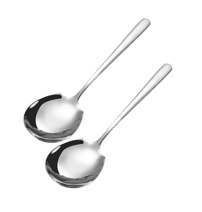 Cuchara de servir de acero inoxidable de excelente calidad con mango medio y agujero colgante Artesanía Cuchara para servir arroz - Product Image 5