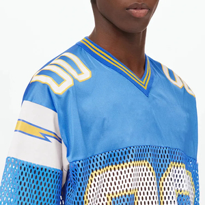 Camiseta de fútbol americano personalizada de alta calidad con número de verano, Impresión de logotipo, ropa deportiva, camiseta de béisbol de malla por sublimación para hombres - Product Image 5