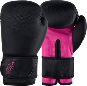 Gants de boxe unisexes en cuir avec paume ventilée pour Sanda, MMA, arts martiaux, vêtements de combat, avec poignées, professionnels - Product Image 1