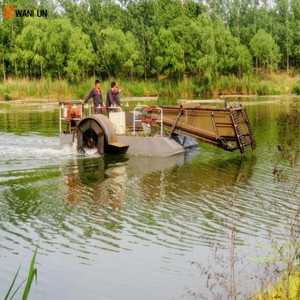 Bateau de nettoyage semi-automatique, récolteur de jacinthe d'eau, collecteur de déchets flottants, bateau de coupe d'algues pour rivières et lacs à vendre - Product Image 6