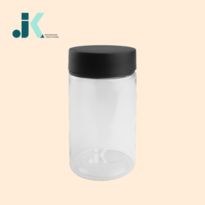 Pot de mélange d'herbes PET de haute qualité de 8oz avec bouchon CR Solutions OEM/ODM transparentes résistantes aux enfants pour bouteilles en plastique M0341 - Product Image 1