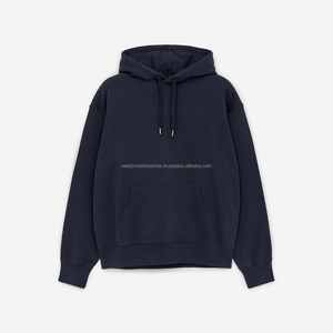 Sweat à capuche oversize personnalisable en coton 465gsm pour hommes, sweat-shirts streetwear lourds à capuche de luxe, imprimé teint uni d'hiver - Product Image 5