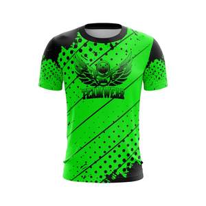 Camisetas tecnológicas de algodón 100% para hombre, Camiseta holgada de manga corta con cuello redondo, camiseta bordada con estampado personalizado alto para hombre - Product Image 4