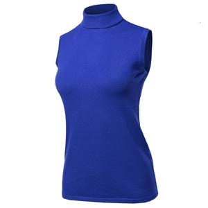 Top sin mangas de cuello alto para mujer, la mejor oferta, para reuniones formales e informales, cómodo diseño de color personalizado, hecho en Bangladesh - Product Image 5