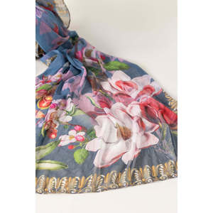 Dupatta de Chifón con Estampado Floral KDP-43010, Elegante Cubrevestido de Chifón con Estampado Floral para Mujer - Product Image 2