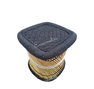 Barato antiguo hogar y artesanía puro hecho a mano bambú Mudda taburete para interior exterior balcón terraza jardín hueso incrustaciones consola - Product Image 4