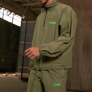 Survêtement de sport imprimé ajusté à la mode pour hommes, combinaison de sport deux pièces vierge avec impression numérique pour l'hiver - Product Image 4