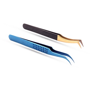 Premium Quality Volume Eyelash Extension Tweezers Angle Curved <b>Individual</b> <b>Lash</b> Makeup Tool Set Hand Made Custom Logo - Product Image 5