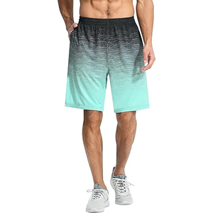 Pantalones cortos de baloncesto atléticos para hombre, ropa deportiva de secado rápido para entrenamiento, gimnasio, bolsillos con cremallera, pantalones cortos Bsci al por mayor - Product Image 1