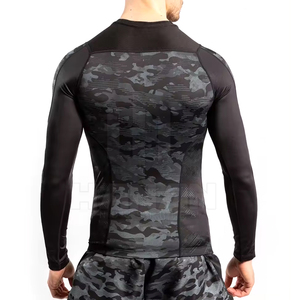 Chemises de compression respirantes pour hommes en polyester Body Building Rash Guard pour vêtements de fitness - Product Image 2