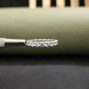 Bijoux fins exclusifs en acier inoxydable avec diamants ronds taillés, tendance unisexe, luxe, mariage, anniversaire, pour cadeau - Product Image 4