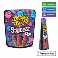 Sachets refermables anti-odeur en VMPET Mylar, avec fermeture éclair, étiquettes imprimées, 3,5g, en plastique souple, livraison rapide, herbes, EN STOCK