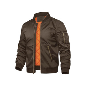 Chaquetas de bombardero de diseño personalizado para hombre, ligeras, resistentes al agua, transpirables, para primavera y otoño, con cremallera completa, cortavientos fino, chaquetas ligeras - Product Image 6