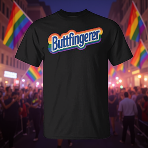 Camiseta divertida con meme de Buttfingerer para hombres LGBTQ, ropa promocional del Orgullo Gay, incluye opciones de tallas grandes y ajustadas para niños - Product Image 2