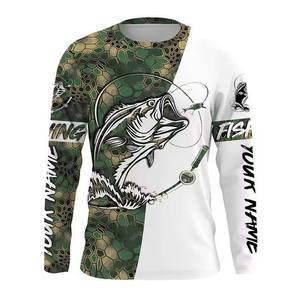 Camisetas de Pesca Personalizadas al por Mayor, Fabricante OEM, Proveedor, Poliéster, Protección UV, Secado Rápido, Etiqueta Privada, Venta al por Mayor - Product Image 1