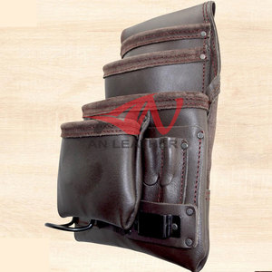 Sac à outils pour électricien en cuir épais, grande capacité de rangement, avec poignées robustes, nouvel arrivage - Product Image 6