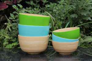 Bol en bambou tendance, fabriqué à partir de fibres de bois pressées, conçu pour le service quotidien des repas, origine usine Vietnam. - Product Image 4