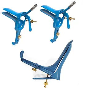 Espéculo vaginal aislado Graves de acero inoxidable con revestimiento de color azul y espéculo vaginal de la mejor calidad superior multicolor - Product Image 1