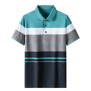 เสื้อยืดแขนสั้นผู้ชาย เสื้อโปโลลายทาง คอปก เสื้อยืดระบายอากาศ เสื้อพอล ฤดูร้อน เสื้อแขนสั้นสำหรับวัยรุ่น - Product Image 5