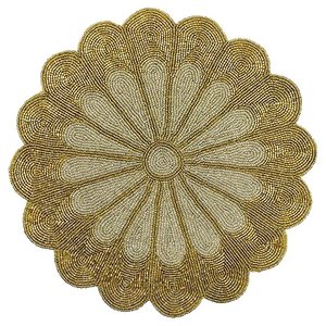 High Quality Handcrafted Circular Shaped Decorative Glass <b>Beads</b> Unique Luxury Design Table <b>Placemats</b> Very Low Budget Price - Product Image 6