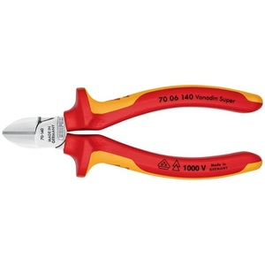 KNIPEX Alicates de Corte Diagonal VDE de 140 mm con Empuñaduras Multicomponente, Tijeras y Cortadoras - Product Image 4
