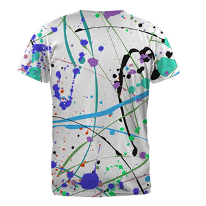 เสื้อยืดคอกลมแขนสั้นผู้ชาย พิมพ์ลายดิจิทัล ลวดลายนามธรรม สวมใส่สบาย ทรงปกติ ผ้าโพลีเอสเตอร์ 100% ระบายอากาศได้ดี ผ้าถัก - Product Image 4
