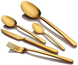 High Standard Stainless Steel Cutlery Set 6-Piece <b>Dinner</b> Spoon <b>Knife</b>/Butter <b>Knife</b> Fork Teaspoon Personal Gift Set - Product Image 4