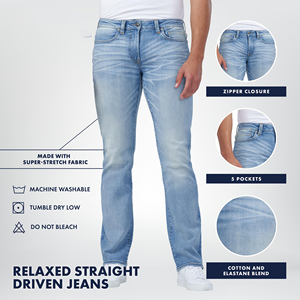 2025 pantalones vaqueros rectos de talla grande para hombre de alta calidad nueva moda al por mayor botón elástico informal de negocios para Hip Hop High Street - Product Image 4