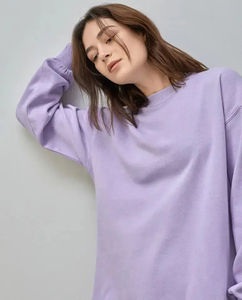 เสื้อฮู้ดดี้ผู้หญิงทรงโอเวอร์ไซส์ ผ้าฟลีซผสมโพลีเอสเตอร์/คอตตอน ระบายอากาศได้ดี น้ำหนักมาก ทรงหลวม ไหล่ตก สไตล์ลำลองสำหรับฤดูหนาว  ตกแต่งด้วยลายพิมพ์นูน 3 มิติ แบบกำหนดเอง - Product Image 6