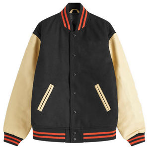 Haute qualité hommes collège Baseball varsité vestes hiver laine poitrine cuir manches 100% coton fermeture éclair brodé Techniques - Product Image 6