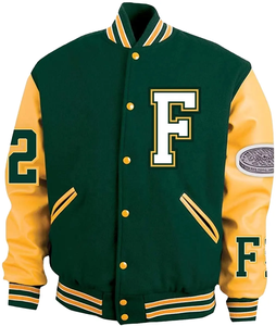 Chaquetas cálidas de invierno con estampado de bordado personalizado para hombre, parches totalmente bordados, chaquetas de estilo Letterman para hombre - Product Image 2