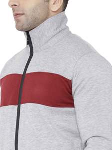 Vente en gros de survêtements décontractés couleur gris Pennal et mehroon avec logo personnalisé combinaison d'entraînement vierge pour hommes - Product Image 6