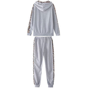 Vente en gros 2025 Logo personnalisé 100% coton Vêtements d'entraînement féminins à séchage rapide Survêtements décontractés Femmes Slim Fit Zipper Jogging Suits - Product Image 2