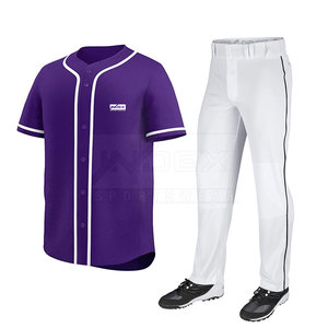 Customizable 100% Polyester Men's <b>Baseball</b> Jersey Breathable Sportswear in <b>Set</b> Design for Your Own Uniform - Product Image 1