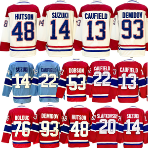 2025 New Montreal Ice Hockey Jerseys khâu thiết kế có tính năng 14 Nick Suzuki 13 caufield 72 xhekaj Arber 31 Carey giá - Product Image 1