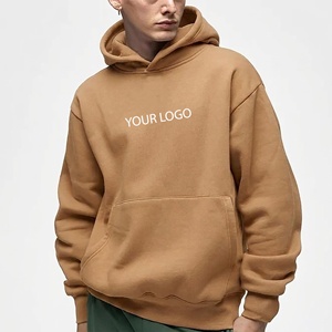 High quality Oversized Heavyweight 100%Cotton Hoodies Custom Drop Shoulder Fleece Pullover Men Relaxed Fit Casual Sweatshirts - Product Image 4