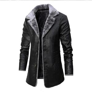Casual Style <b>Top</b> Quality Men Stylish Leather Jacket Breathable Best Design Wind Proof Men Leather Jacket Solid Black Color - Product Image 3