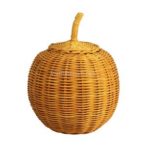 Eco Friendly Rattan Pumpkin, Storage Basket Home Decoration Handicraft for <b>Halloween</b> ODM OEM From Viettimecraft - Product Image 1