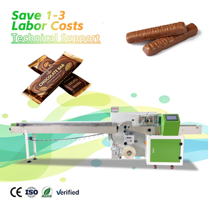 Machine d'emballage horizontale entièrement automatique Flow Pack Machine d'emballage de gâteaux pour le remplissage d'air azoté pour les petites entreprises - Product Image 1