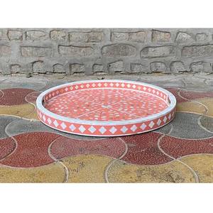 ถาดเสิร์ฟไข่มุกสำหรับอาหารเช้าบนเตียงในโอกาสพิเศษถาดเสิร์ฟแบบทำมือหรูหราเป็นมิตรต่อสิ่งแวดล้อม - Product Image 4