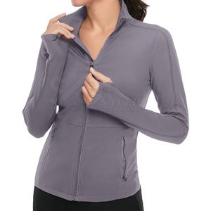 Custom Logo Design Women Yoga <b>Jackets</b> Solid Color Women Yoga <b>Jackets</b> Lightweight Yoga <b>Jackets</b> - Product Image 4