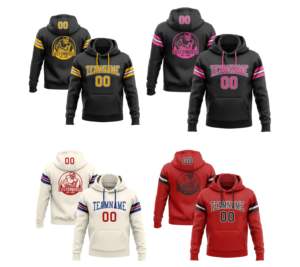 Sweats à capuche pour hommes Sportswear Sweat à capuche en coton et polyester épais de qualité supérieure Impression de logo personnalisé Vêtements d'équipe brodés Sweat à capuche - Product Image 1