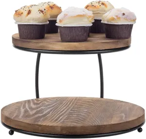 Riser Cupcake Display Stand Swing Design Tamaño grande Metal Rose Gold Color Utensilios de cocina Utensilios Herramientas Accesorios Servicio elegante - Product Image 6