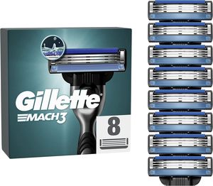 Gillette Mach 3 Cuchillas De Afeitar Para Hombre, 8 Cuchillas De Repuesto - Product Image 1