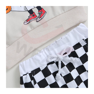 Ropa para niños con diseños personalizados, chándal bordado para bebés, conjuntos para correr con cuello redondo, ropa de invierno al por mayor - Product Image 3